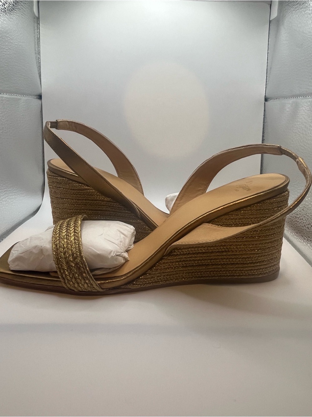Castañer — Metallic Gold Espadrille Wedges